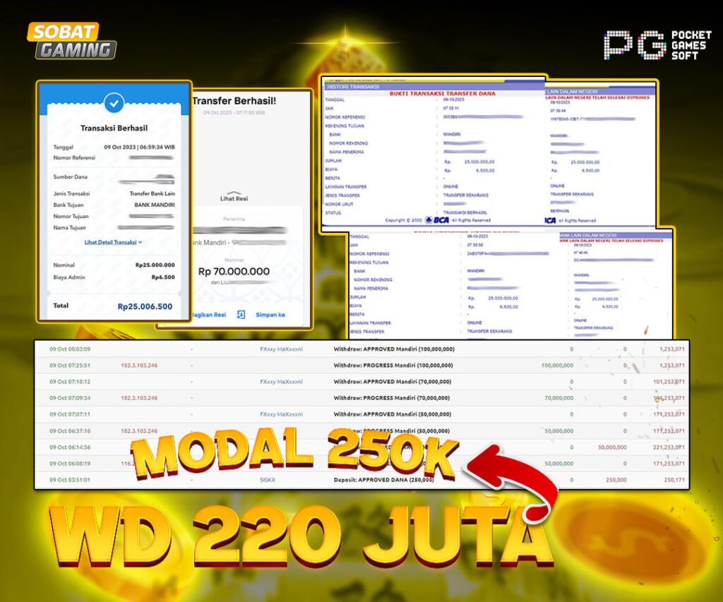 BUKTI JP 09 OKTOBER 2023 LUNAS RP. 220.000.000,-