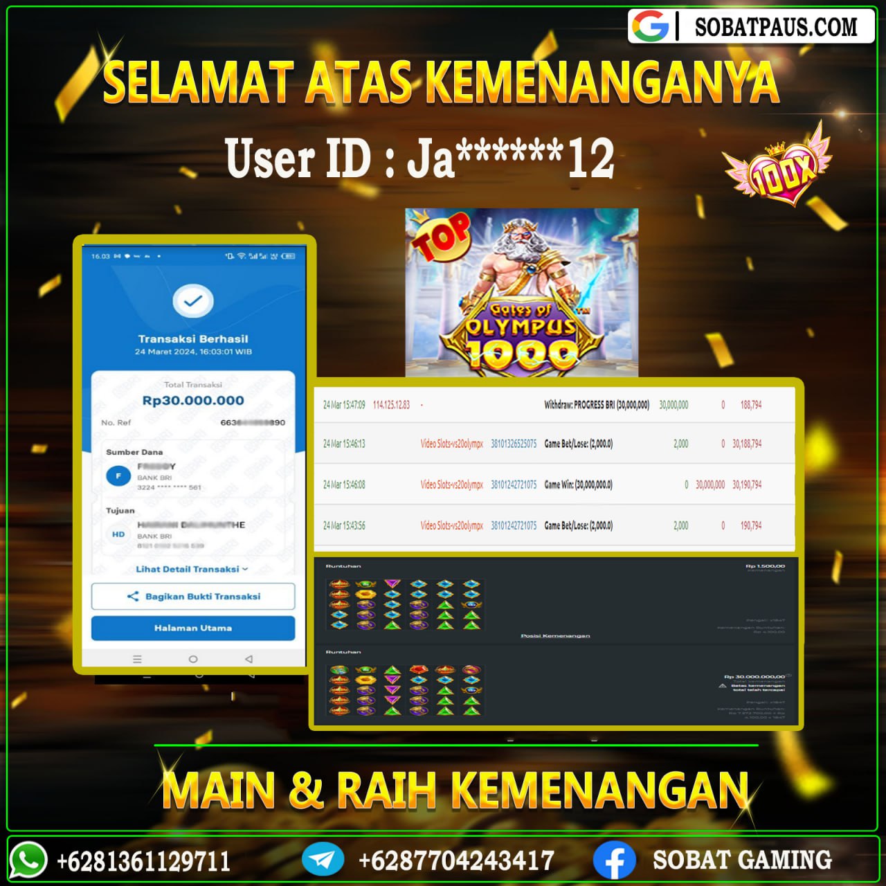 BUKTI JP2 24 MARET 2024 LUNAS RP. 30.000.000,-