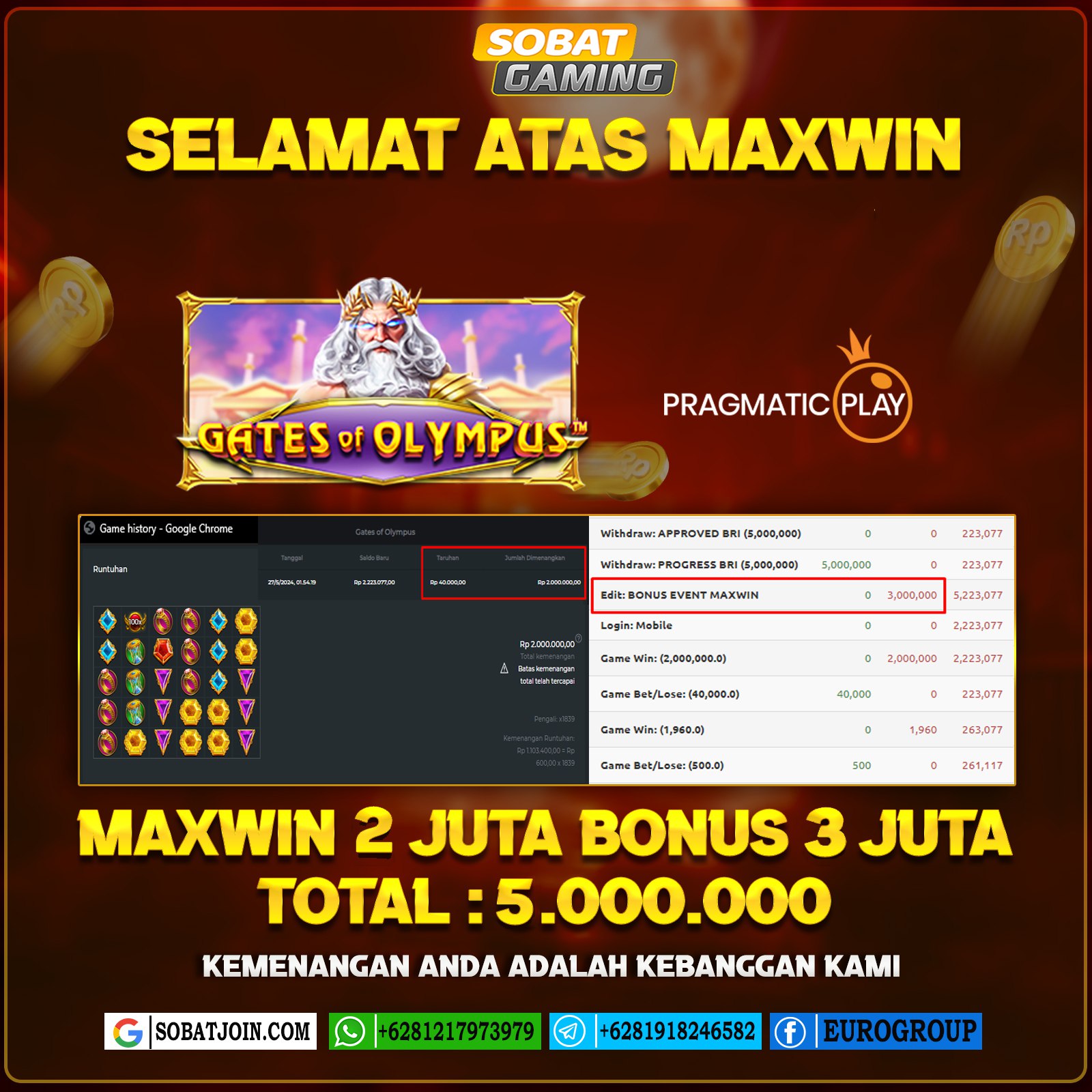 BUKTI JP 27 MEI 2024 LUNAS RP. 5.000.000,-