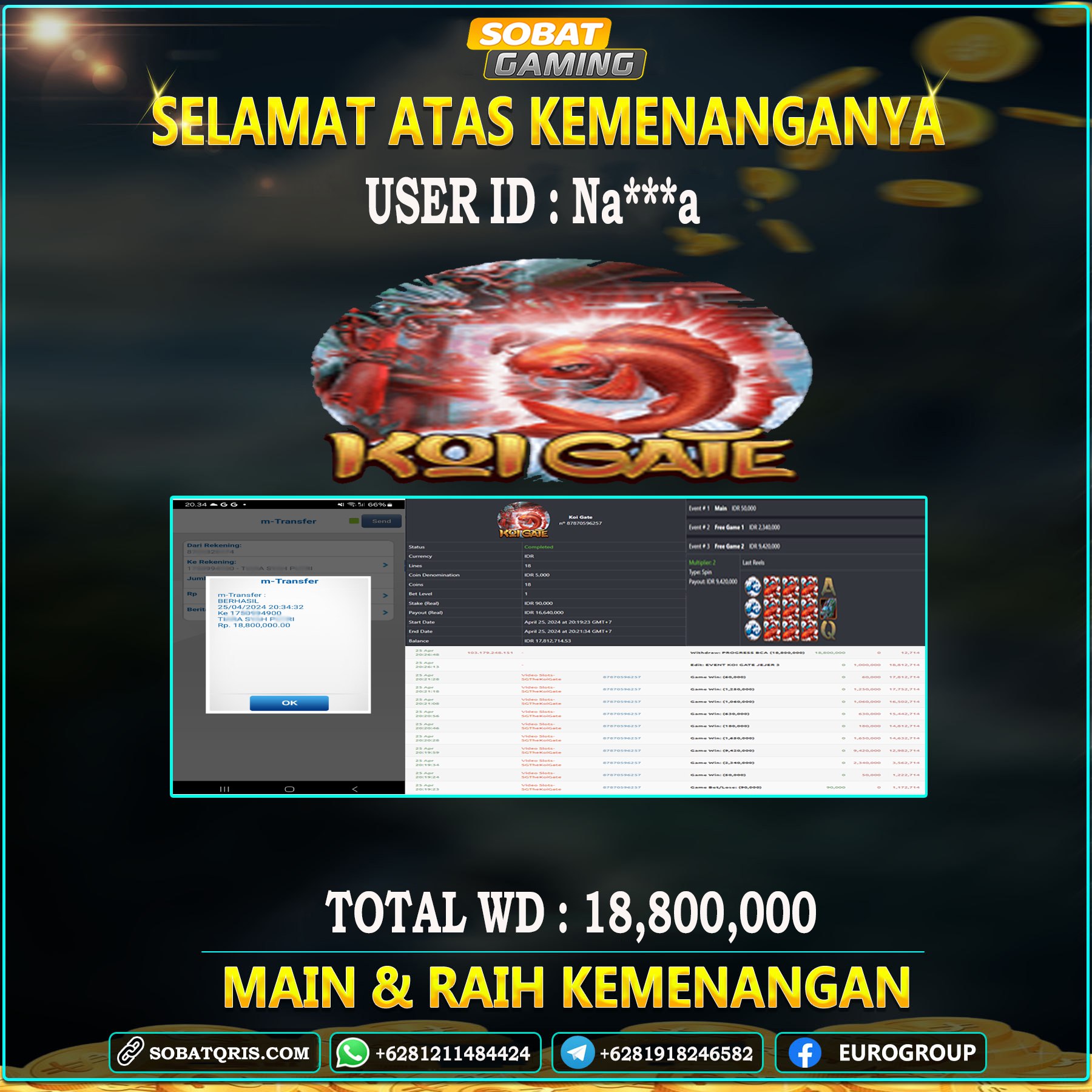 BUKTI JP 26 APRIL 2024 LUNAS RP. 18.800.000,-