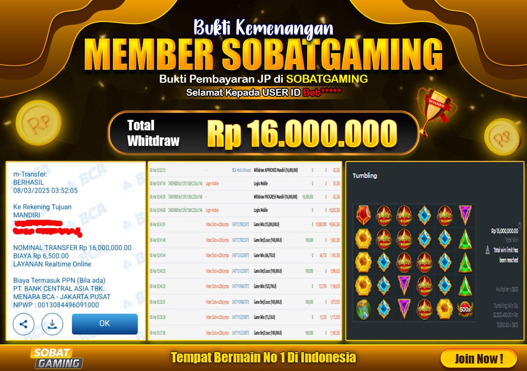 BUKTI JP SABTU 08 MARET 2025 LUNAS RP. 16.000.000,-