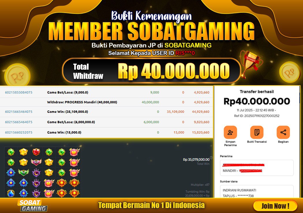 BUKTI JP 11 JULY 2025 LUNAS RP. 40.000.000,-