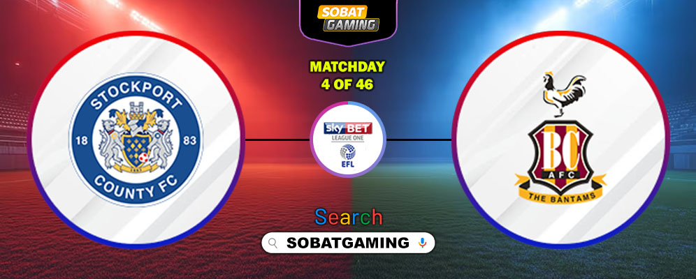 Stockport County Vs Bradford City 20 Agustus 2025