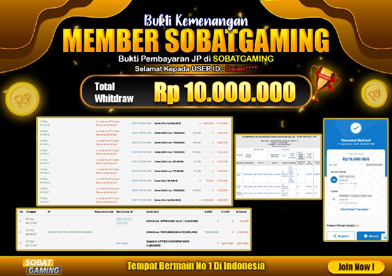 BUKTI JP 27 SEPTEMBER 2025 LUNAS RP. 10.000.000,-