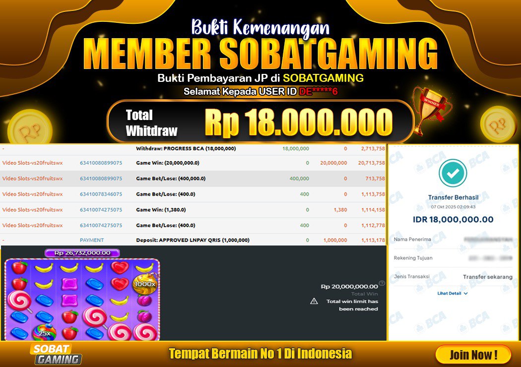 BUKTI JP 07 OKTOBER 2025 LUNAS RP. 18.000.000,-