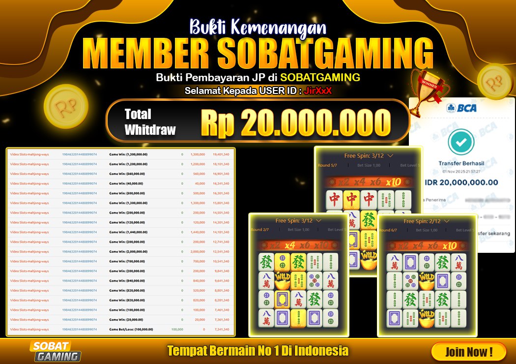 BUKTI JP 01 NOVEMBER 2025 LUNAS RP. 20.000.000,-