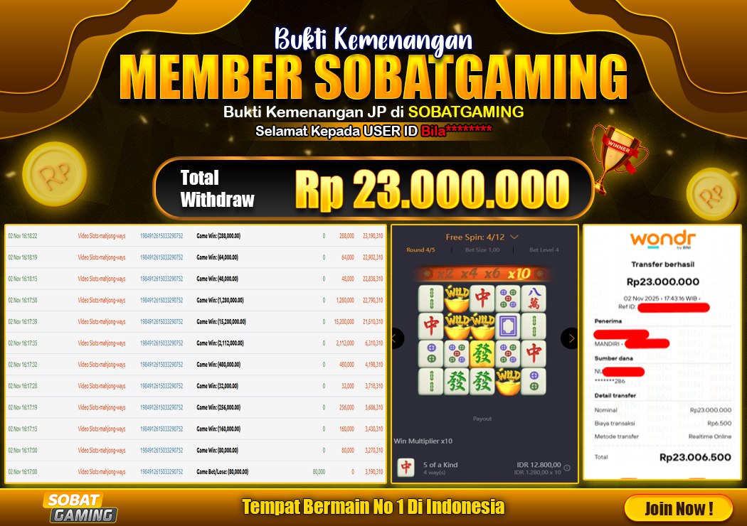 BUKTI JP 02 NOVEMBER 2025 LUNAS RP. 23.000.000,-