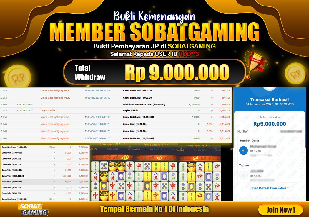 BUKTI JP 04 NOVEMBER 2025 LUNAS RP. 9.000.000,-