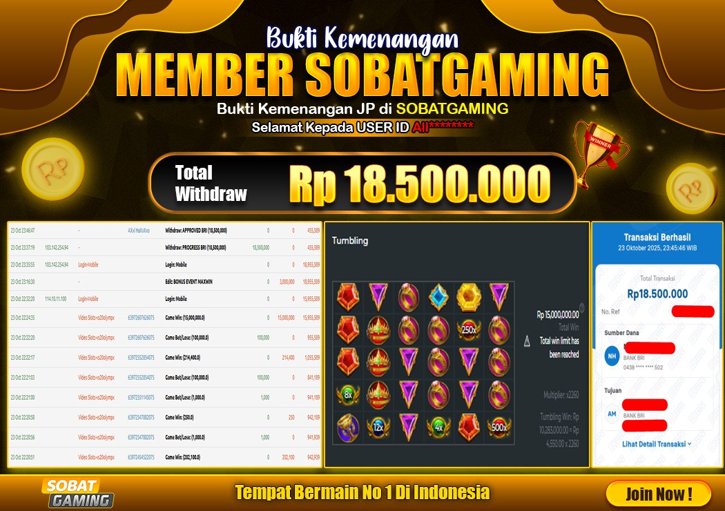 BUKTI JP 23 OKTOBER 2025 LUNAS RP. 18.500.000,-