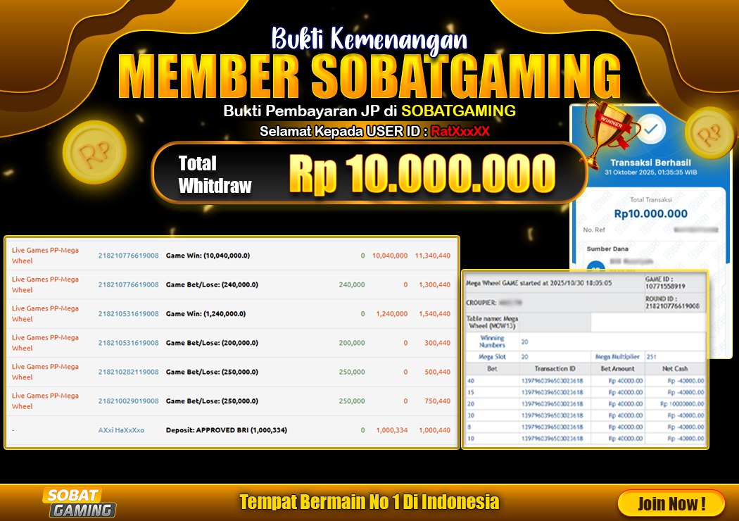 BUKTI JP 31 OKTOBER 2025 LUNAS RP. 10.000.000,-