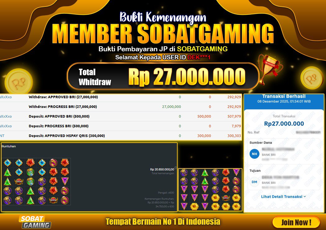 BUKTI JP 08 DESEMBER 2025 LUNAS RP. 27.000.000,-