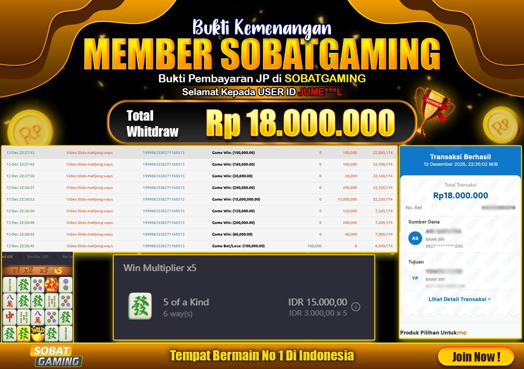 BUKTI JP 14 DESEMBER 2025 LUNAS RP. 18.000.000,-