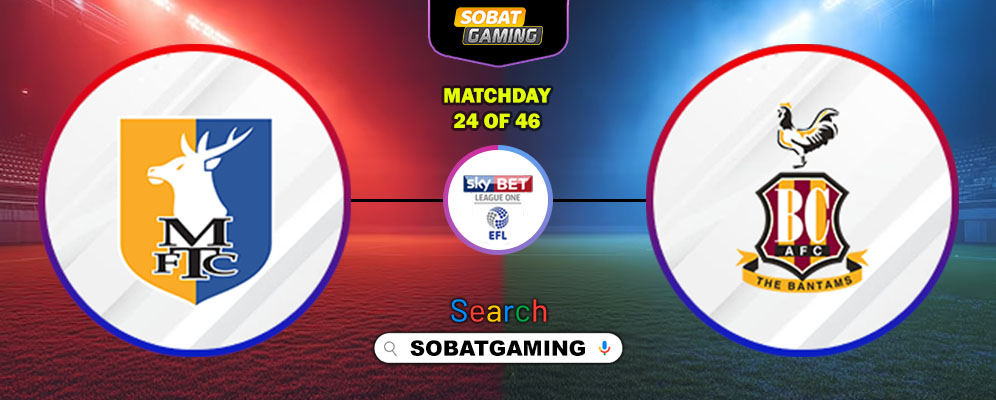 Mansfield Town Vs Bradford City 01 Januari 2026