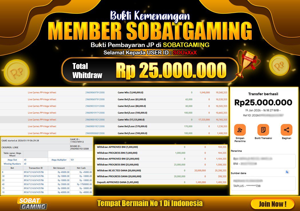 BUKTI JP 19 JANUARI 2026 LUNAS RP. 25.000.000,-