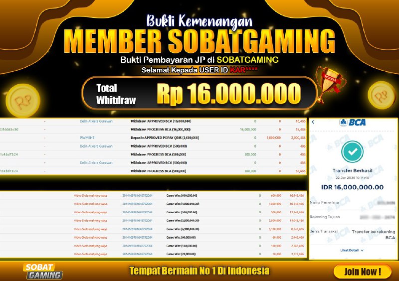 BUKTI JP 22 JANUARI 2026 LUNAS RP. 16.000.000,-