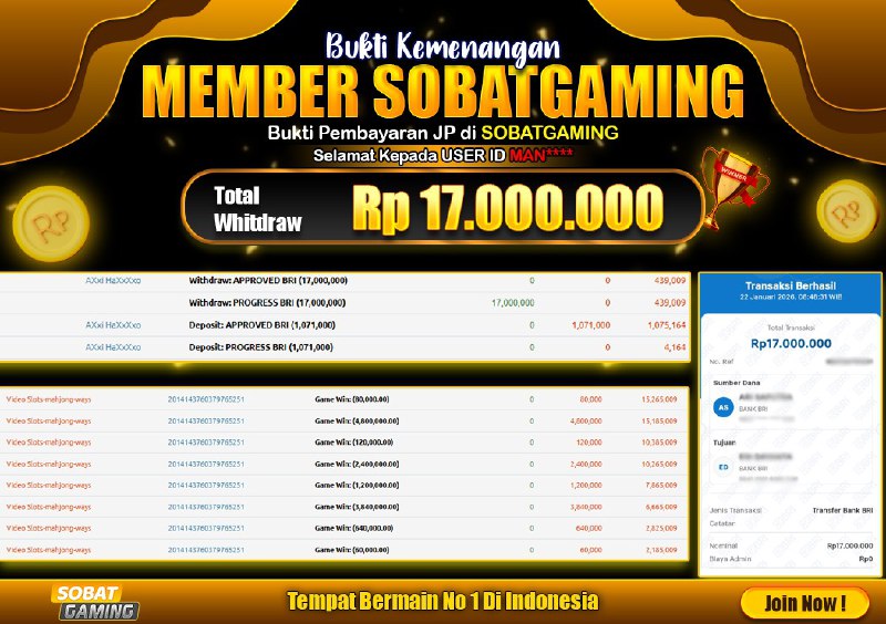 BUKTI JP 22 JANUARI 2026 LUNAS RP. 17.000.000,-