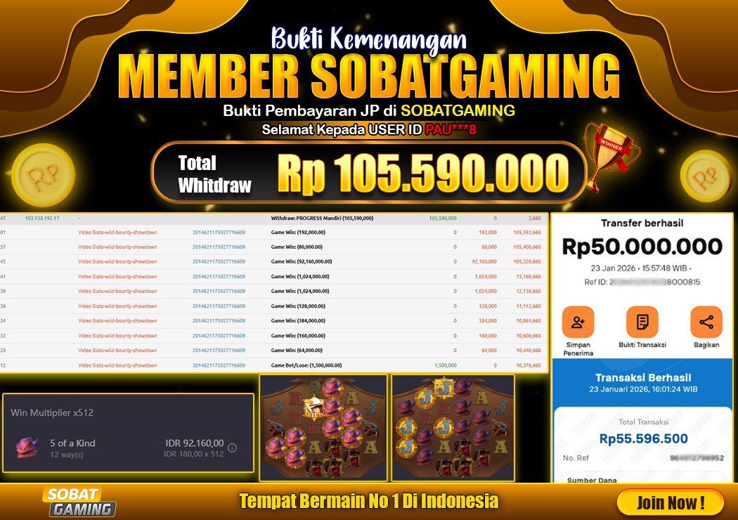 BUKTI JP 23 JANUARI 2026 LUNAS RP. 105.590.000,-