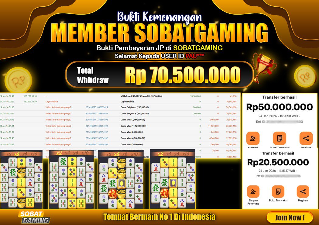 BUKTI JP 24 JANUARI 2026 LUNAS RP. 70.500.000,-