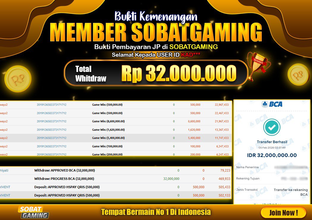 BUKTI JP 05 FEBRUARI 2026 LUNAS RP. 32.000.000,-