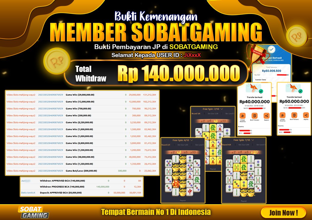 BUKTI JP 16 FEBRUARI 2026 LUNAS RP. 140.000.000,-