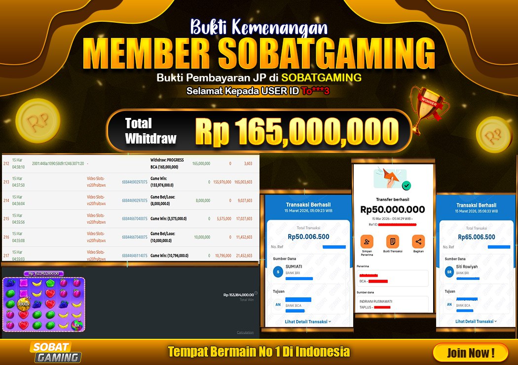 BUKTI JP 15 MARET 2026 LUNAS RP. 165.000.000,-