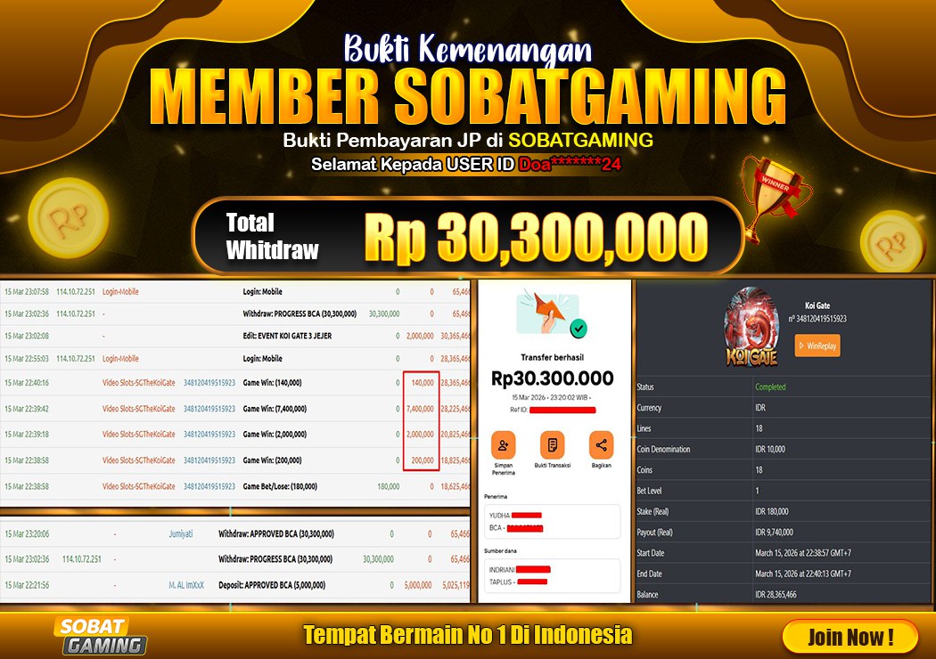 BUKTI JP 16 MARET 2026 LUNAS RP. 30.300.000,-