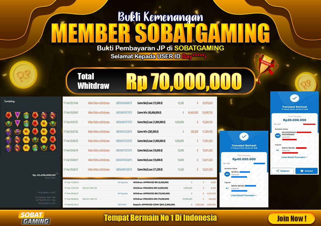 BUKTI JP 18 MARET 2026 LUNAS RP. 70.000.000,-