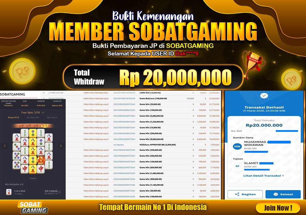 BUKTI JP 22 MARET 2026 LUNAS RP. 20.000.000,-