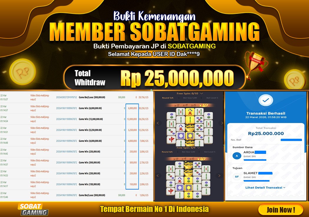 BUKTI JP 22 MARET 2026 LUNAS RP. 25.000.000,-