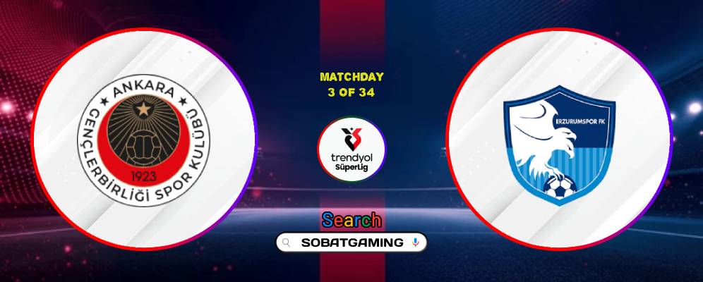 Genclerbirligi Vs Erzurumspor FK 29 Agustus 2026