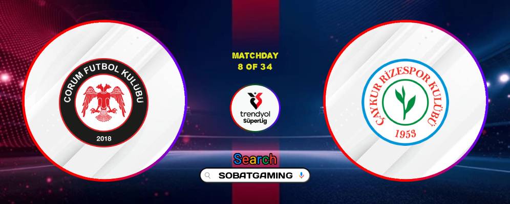 Corum FK Vs Rizespor 17 Oktober 2026